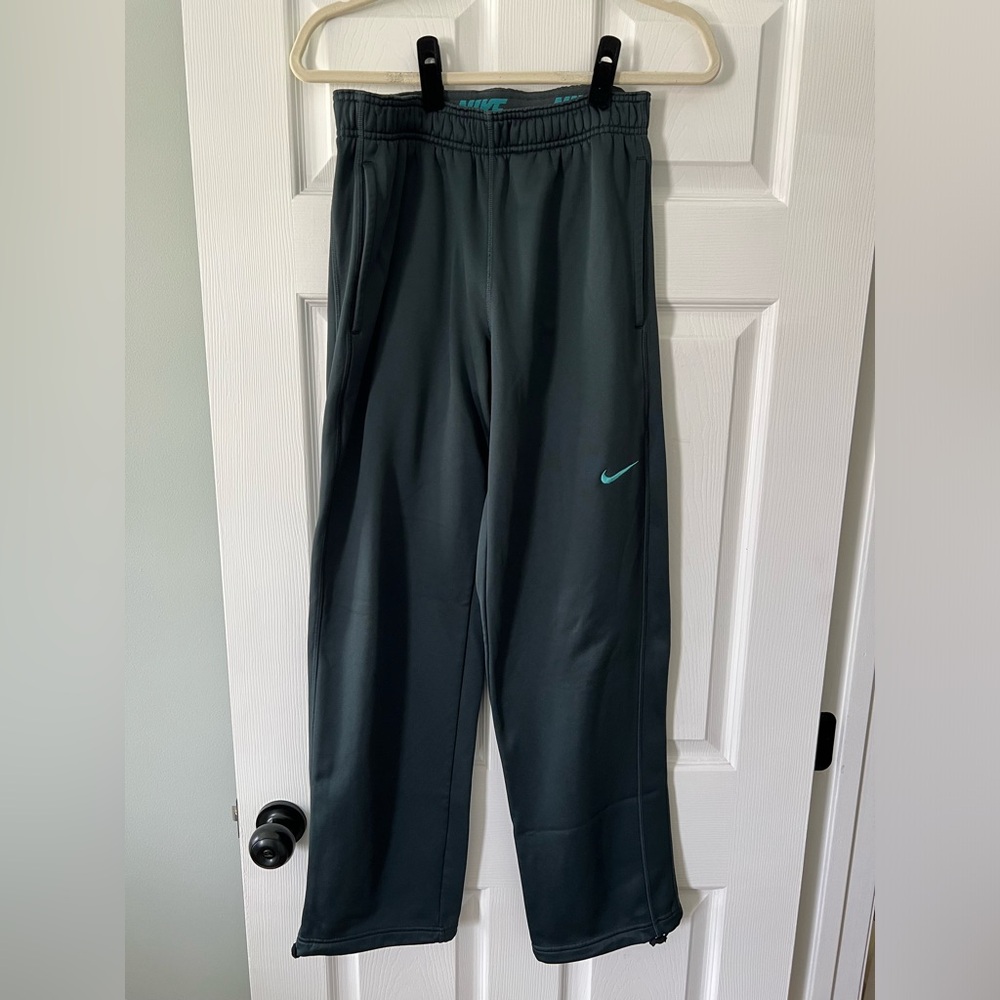 Nike Navy Joggers with Teal Swoosh Accent Small